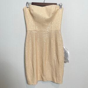 Dress the Population Cindy All Over Sequin Strapless Dress Women’s Size M